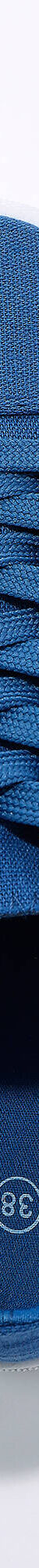 Tennis lacées en toile à semelle plateforme compensée (bleu) Tennis lacées en toile à semelle plateforme compensée (bleu)